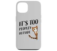 Un petit minou timide fait de petites bavardages, il y a trop de monde dehors Coque pour iPhone 13