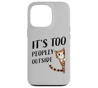 Un petit minou timide fait de petites bavardages, il y a trop de monde dehors Coque pour iPhone 13 Pro