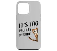 Un petit minou timide fait de petites bavardages, il y a trop de monde dehors Coque pour iPhone 13 Pro Max