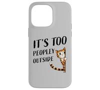 Un petit minou timide fait de petites bavardages, il y a trop de monde dehors Coque pour iPhone 14 Pro Max