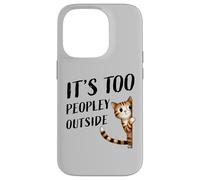 Un petit minou timide fait de petites bavardages, il y a trop de monde dehors Coque pour iPhone 14 Pro