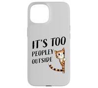 Un petit minou timide fait de petites bavardages, il y a trop de monde dehors Coque pour iPhone 15
