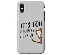 Un petit minou timide fait de petites bavardages, il y a trop de monde dehors Coque pour iPhone X/XS