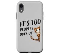 Un petit minou timide fait de petites bavardages, il y a trop de monde dehors Coque pour iPhone XR