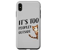 Un petit minou timide fait de petites bavardages, il y a trop de monde dehors Coque pour iPhone XS Max