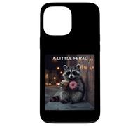 Un Petit Raton Laveur Sauvage Adore Les Beignets et Le café glacé Coque pour iPhone 13 Pro Max