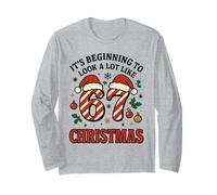 Un Peu comme Noël 67 Six Seven Funny Xmas 6-7 Brain Rot Manche Longue