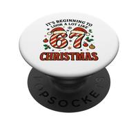 Un Peu comme Noël 67 Six Seven Funny Xmas 6-7 Brain Rot PopSockets PopGrip Adhésif