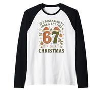 Un Peu comme Noël 67 Six Seven Funny Xmas 6-7 Filles et garçons Manche Raglan