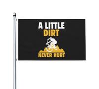 Un Peu De Saleté N'A Jamais Fait De Mal. Garden Flag Résistant Aux Intempéries Drapeaux Couleurs Vives Drapeau Pour Célébrations Cour Jardin 3X5Ft