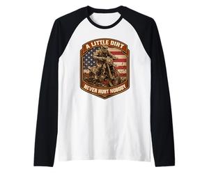 Un Peu de Terre n'a jamais Fait de Mal à Personne Pilote de Motocross American MX Manche Raglan