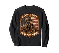 Un Peu de Terre n'a jamais Fait de Mal à Personne Pilote de Motocross American MX Sweatshirt