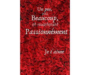 Un peu, puis beaucoup, et maintenant Passionnément, Je T'aime: Carnet de 150 pages lignées avec titre déclaration d'amour pour hommes, femmes, couples ... / Déclarer sa flamme avec originalité