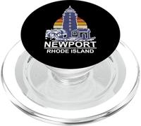 Un Phare et Un Coucher de Soleil rétro Vintage à Newport Rhode Island PopSockets PopGrip pour MagSafe