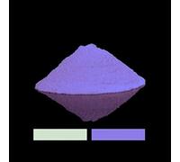 Un pigment à BASE BLANCHE à ajouter en poudre luminescente, phosphorescente qui s'illumine dans le noir, Violet, 50 gr