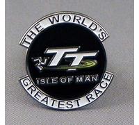 Un Pins Insigne de Broche TT Isle of Man The Worlds Greatest Race Moto Émail (25mm x 25mm)