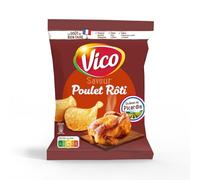 Un plaisir gourmand garanti avec les chips saveur poulet rôti VICO, format 125g - Lot de 6