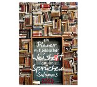 un planificateur à la sagesse biblique tirée des Proverbes de Salomon, Version française (Calendrier mural 2026 DIN A3 portrait), Calendrier CALVENDO mensuel