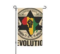 Un poing surélevé imprimé divers drapeaux de jardin drapeau extérieur décoration de cour pour patio, porche ou pelouse drapeau