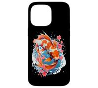 Un Poisson Koi Japonais avec des Fleurs et des Poissons Coque pour iPhone 14 Pro Max