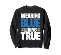 Un Policier Portant Une Vraie Application de la Loi Blue Living Sweatshirt