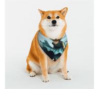 Un Poméranie portant une magnifique robe pour animal de compagnie, écharpe triangulaire élégante, bandana pour animal domestique, lavable, pour fille, garçon, chien ou chat, taille M