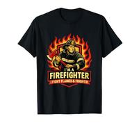 Un Pompier drôle pour Halloween - Je Combats Les Flammes et Les frayeurs T-Shirt