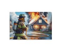 Un Pompier Sauve Une maison1500 Pièces DIY, Divertissement créatif, Puzzle Classiques pour Les Adultes et Les Enfants à partir de 14 Ans 57x87cm