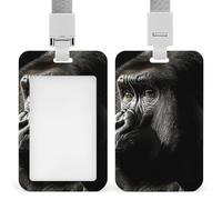 Un porte-badge Gorilla pour adulte, porte-badge avec cordon amovible, étanche pour bureau, lieu de travail