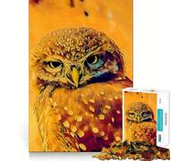 Un Portrait de Hibou Puzzle de 1000 pièces pour Adolescents Jeu de Stimulation Cognitive sans Espace Ajustement Parfait Compact et Amusant pour des Moments de Jeu en Famille (50x75cm)