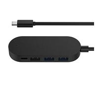 Un pour quatre concentrateurs multi-ports, répartiteur de type C vers USB 3.0 pour extension de hub MacBook Convertisseur USB-C (couleur : noir)