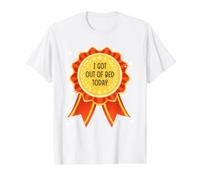 Un Prix Sarcastique pour ne Pas se Vanter est sorti du lit Aujourd'hui Sarcasme T-Shirt Graphique avec Valeur, Homme, Blanc, M