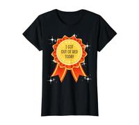 Un Prix Sarcastique pour ne Pas se Vanter est sorti du lit Aujourd'hui Sarcasme T-Shirt Graphique avec Valeur, Femme, Noir, XS