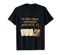 Un professeur d'art est fier de ce cours, tout le monde obtient un... T-Shirt