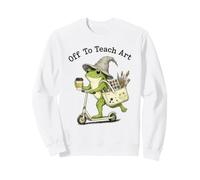 Un Professeur d'art sur Les Grenouilles va enseigner la Peinture créative en Classe Sweatshirt