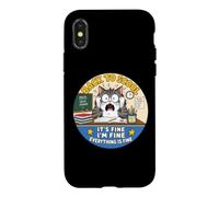 Un Professeur de Chat drôle pour la rentrée Scolaire Joyeux Premier Jour d'école Coque pour iPhone X/XS