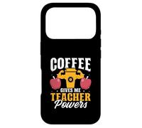 Un Professeur enseigne Le café - Le café me Donne des pouvoirs d'enseignant Coque pour iPhone 17 Pro
