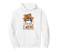 Un Psychologue d'école Reconnaissant Chignon désordonné Automne Thanksgiving Sweat à Capuche