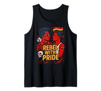 Un punk rebelle gay avec fierté Rainbow Punk Rock Débardeur