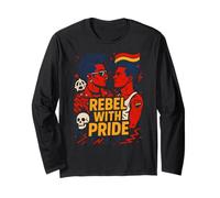 Un punk rebelle gay avec fierté Rainbow Punk Rock Manche Longue
