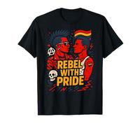 Un punk rebelle gay avec fierté Rainbow Punk Rock T-Shirt