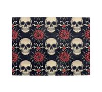 Un puzzle en bois de 500 pièces en forme de crâne en forme de rose pour adultes, puzzle stimulant pour taille de jeu 38,1 x 51,8 cm