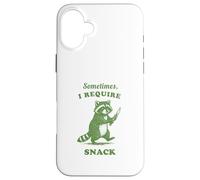 Un Raton Laveur affamé, Parfois, J'Ai Besoin d'une collation Graphique Vintage et Amusante Coque pour iPhone 16 Plus