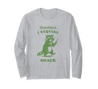 Un Raton Laveur affamé, Parfois, J'Ai Besoin d'une collation Graphique Vintage et Amusante Manche Longue