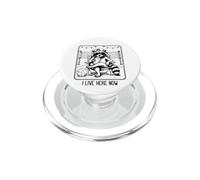 Un Raton Laveur de Volley-Ball drôle Que j'habite Ici Maintenant PopSockets PopGrip pour MagSafe