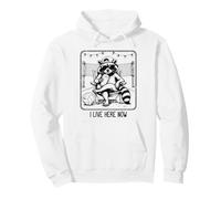 Un Raton Laveur de Volley-Ball drôle Que j'habite Ici Maintenant Sweat à Capuche