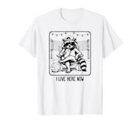 Un Raton Laveur de Volley-Ball drôle Que j'habite Ici Maintenant T-Shirt Graphique avec Valeur