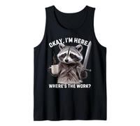 Un Raton Laveur drôle Qui Dit « OK, Je suis là », où est Le Travail Débardeur