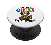 Un Raton Laveur drôle sur l'Autisme, Je Mets en mémoire Tampon la Prise de Conscience PopSockets PopGrip Adhésif