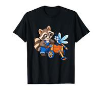 Un Raton Laveur et Une Libellule réparent Un Chariot en Bois T-Shirt
